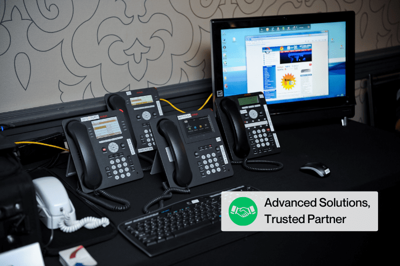 Modern office showcasing BDR Global's Avaya communications technology solutions.